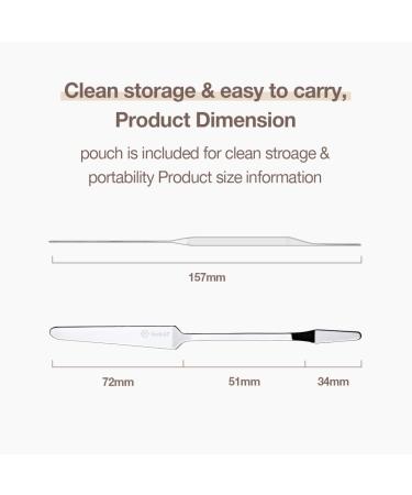 Professional Stainless Steel Foundation Spatula | Double Edged for Even Makeup Application | Includes Storage Pouch | Ships Internationally - Buy Online on GoSupps.com