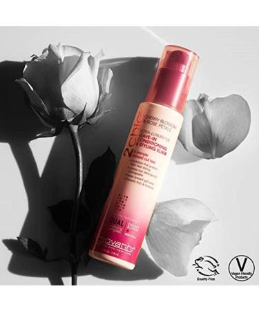 Giovanni 2chic Leave-In Elixir - Ultra-Luxurious Cherry Blossom & Rose Petals, 4 oz. | Smooth Curly & Wavy Hair, Aloe Vera, Paraben-Free - Buy Online on GoSupps.com