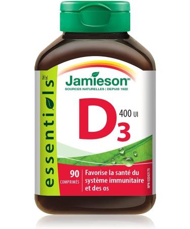 Jamieson Vitamin D3 400 IU 90 Count (Pack of 1) - Buy Online on GoSupps.com