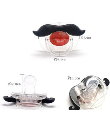 Syfunlv 10-Piece BPA-Free Silicone Baby Pacifier Set | Funny Lips Mustache & Teeth Design | Soft Night Pacifiers for Babies & Toddlers - Buy Online on GoSupps.com