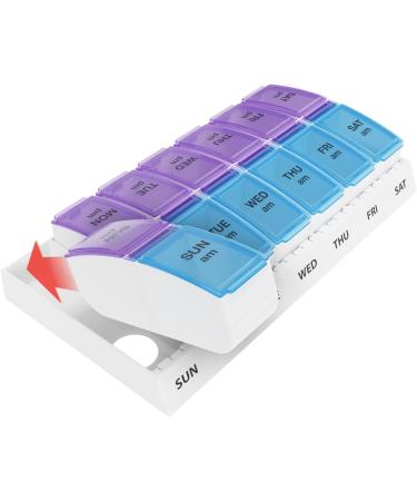 EZY DOSE 7-Day Pill Organizer - AM/PM Medicine Planner Large Compartments BPA Free Easy to Use | International Shipping Available - Buy Online on GoSupps.com