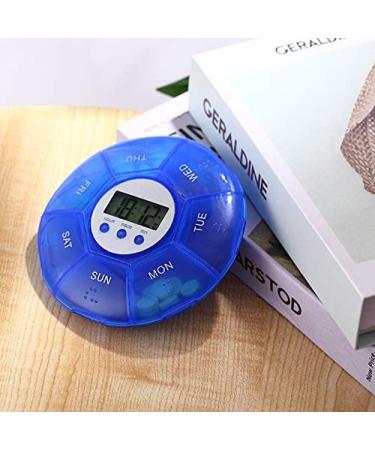Winnes Pill Box BPA Free 7 Day 1 Times a Day Portable Weekly Pill Dispenser Storage Case for Vitamins etc 5 Alarm Clocks Can Be Set for Regular Reminders 7 Grids - Buy Online on GoSupps.com