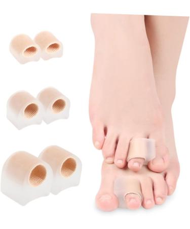 Hemoton 6pcs Separator Silicone Gel Nursing Foot Protectors - Bunion Protector Caps for Women, 3.5x2.7cm - Buy Online on GoSupps.com