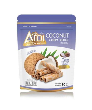 Aroi Coconut Crispy Rolls Taro Flavor 80g