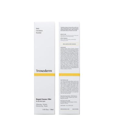 TROXEDERM Repair Essence Toner Mist Korean Hydrating & Cooling Face Mist with Niacinamide Troxerutin & Centella Asiatica Lightweight Facial Spray for Daily Skincare & Barrier Care 1.01 Fl.oz - Buy Online on GoSupps.com