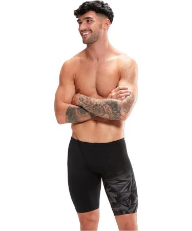 Speedo Men's Hyper Boom Placement V-Cut II Swim Shorts 6 - Black/Grey | International Shipping Available - Buy Online on GoSupps.com