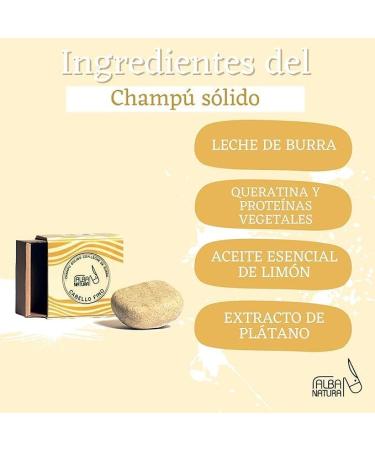  ALBA NATURA Alba Natura - Solid Shampoo for Dry Hair - Formulated with cocoa butter and raspberry powder - Made with olive oil and organic donkey milk - Moisturizing effect - 90g bar - Buy Online on GoSupps.com