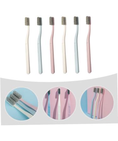 BUIFULSIC 6-Pack Adult Stiff Brushes | Soft Fur Toothbrushes for Effective Oral Care | nylon bristles & Cleaning Tools - Buy Online on GoSupps.com