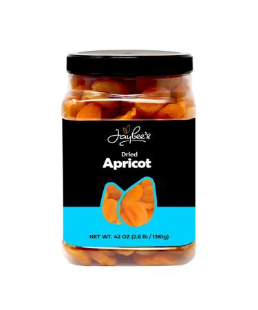 Dry Apricots | 42 oz Reusable Jar | Dry Apricot Sugar Free Snacks, Dried Food | Turkish Apricots Dried Fruit | Whole Food Fruit Snacks, Healthy Food, Gluten free, Kosher | Vegan, Keto Friendly Snack | Jaybees