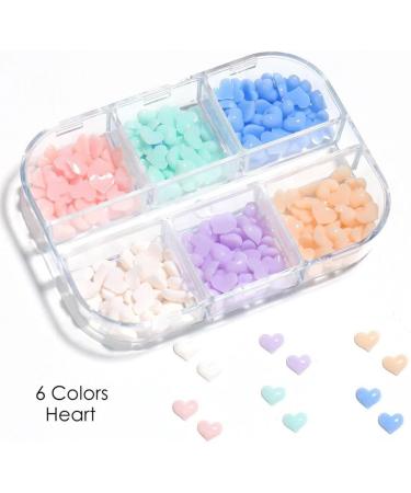 DIY Manicure Purple Blue Charms Resin Love Heart Nails Rhinstones Nail Art Decorations 3D - Buy Online on GoSupps.com
