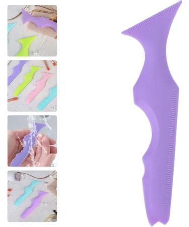 Luxshiny Silicone Beauty Ruler Makeup Bags Lash Mascara Lipstick Drawing Aid Eyebrow Trimming Travel Nias Violet - Buy Online on GoSupps.com