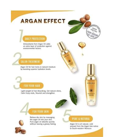 Buy Pure Moroccan Argan Oil 100ml - 100% Organic Gold for Hair & Skin | International Shipping Available - Buy Online on GoSupps.com