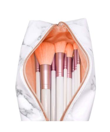 Shop Rose Gold Marble Makeup Bag - Stylish Cosmetics Bags for Handbags | Zippered Pocket Organizers - Buy Online on GoSupps.com