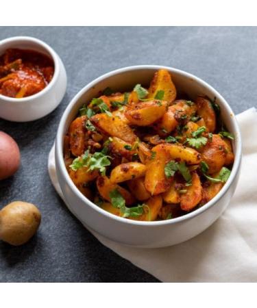 Ashoka Achari Aloo - 280g (Pack of 10) - Authentic Indian Spiced Potatoes with Pickling Spices | Ready-to-Eat | No Preservatives | Family Pack - Buy Online on GoSupps.com