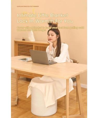 Pawlickio Portable Foot Warmer - Adjustable Thermostat & Digital Display | Foldable Electric Heating for Home & Office | EU Connector - Buy Online on GoSupps.com