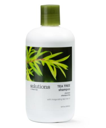 GREAT CLIPS Solutions Tea Tree Shampoo 12oz | Natural Dry Scalp & Dandruff Treatment with Invigorating Essential Oils | Nourish and Stimulate Scalp | For All Hair Types - Buy Online on GoSupps.com
