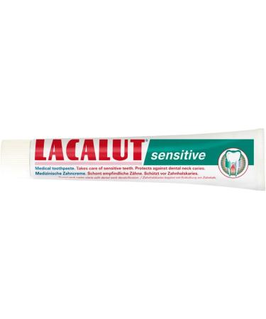 Lacalut Sensitive Toothpaste 75ml | Relief for Sensitive Teeth & Gums | Protects Against Tooth Neck Caries - Buy Online on GoSupps.com