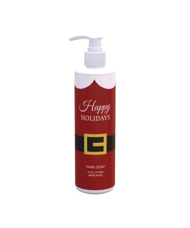 Christmas Hand Soap Santa Design | Fresh Green Tea & Lemon Scent | 1 Pack 16 oz Pump Bottle | Joyful Christmas Bathroom & Kitchen Decor | Paraben-Free Made in USA 1 16 Fl Oz (Pack of 1)