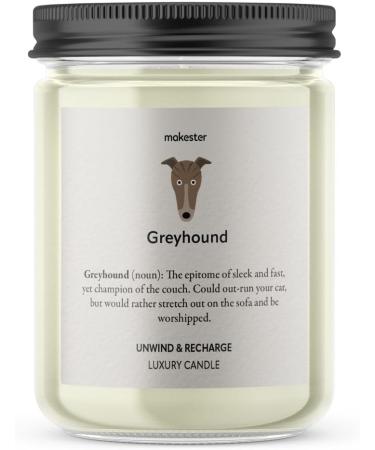Greyhound Candle - 220g Soy Wax with Vanilla Jasmine & Almond - Perfect Gift for Dog Lovers - Makester - Buy Online on GoSupps.com