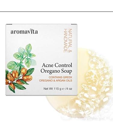 Aromavita Facial Acne Control Soap - Oregano Oil and Argan Oil Soap - Natural Cleansing Face Wash - Topical Skin Cleanser Soap