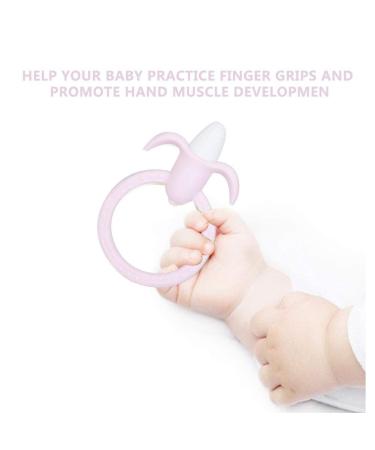 Infant Silicone Teether - BPA Free Soft Pink Teething Toy for Toddlers | Safe Chewing & Soothing Solution - Buy Online on GoSupps.com