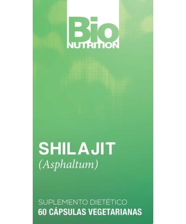 Bio Nutrition Shilajit (Asphaltum), 60 Vegetarian Capsules (500 mg per Capsule) - Buy Online on GoSupps.com