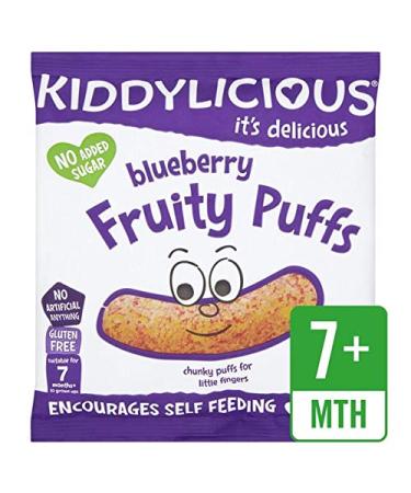 Kiddylicious Blueberry Fruity Puffs 10g - Pack of 2