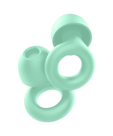 Waymaytecy reusable earplugs for noise reduction soft earplugs for sleeping silicone hearing protection suitable for travel work sleep train aircraft office (green)