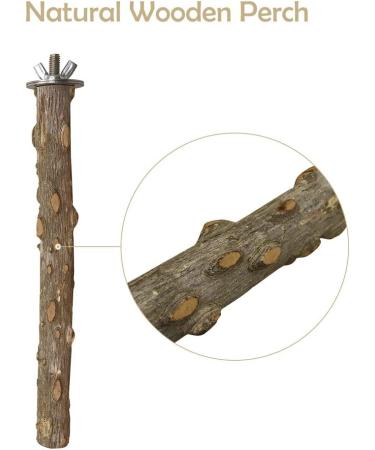 LIMIO Bird Perch 4 PCS - Natural Wood Stand for Parakeets, Parrots, Conures, Budgies - Cage Accessories & Toys - Buy Online on GoSupps.com