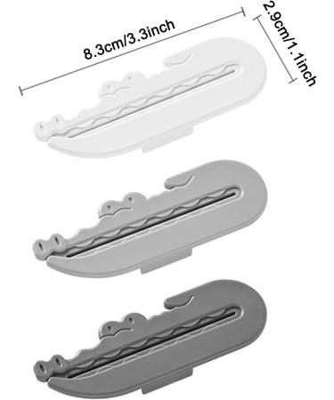 6-Piece Toothpaste Tube Squeezer Dispenser Set - Save Toothpaste & Creams - Gray, Black, Green, Yellow, White - Buy Online on GoSupps.com