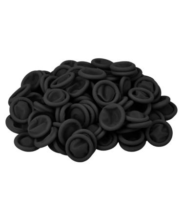 200 Pcs Finger Cots Disposable Finger Protectors Latex Anti-Static Finger Tip Rubber Protect Keeping Dressing Dry and Clean (200 Pcs Black) 200 Pcs Black