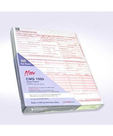 New CMS 1500 Claim Forms - HCFA (Version 02/12) 100 per Ream - Buy Online on GoSupps.com