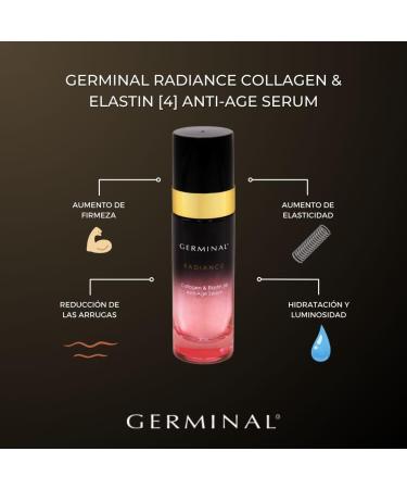  GERMINAL GERMINAL RADIANCE COLLAGEN & ELASTIN ANTI-AGING Anti-aging face serum provides firmness and elasticity. 4 types of collagen and elastin | Firming and anti-wrinkle collagen 30 ml - Buy Online on GoSupps.com