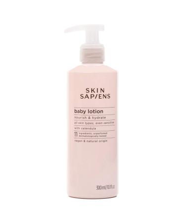 Skin Sapiens Nourish & Hydrate Baby Lotion with Calendula  Unscented  Natural Moisture of Baby s Delicate Skin  Cruelty Free  Vegan For Sensitive Skin  10.1 fl. Oz