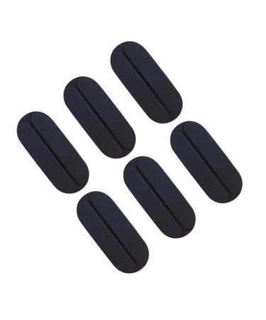 CliSpeed 6 pieces women lingerie heater for shoulder neck shoulder heating pillows BH carrier holder for slipping silicone shoulder cushion shoulder straps shoulder amplifier black 9x4cm