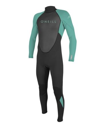 O'Neill Youth Reactor-2 3/2mm Back Zip Full Wetsuit 12 Black/Aqua