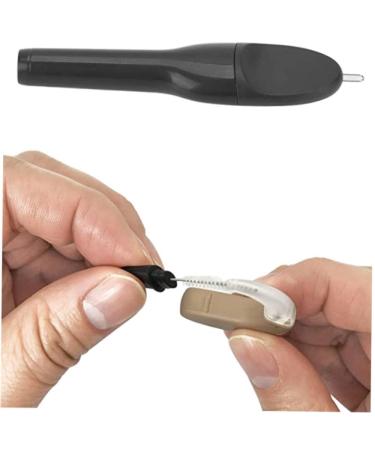 Complete Cleaning Kit - Portable Ear Wax Removal Tool Magnetized Brush Earmold Cleaner & Screwdriver for Home Shop - 10pcs Set