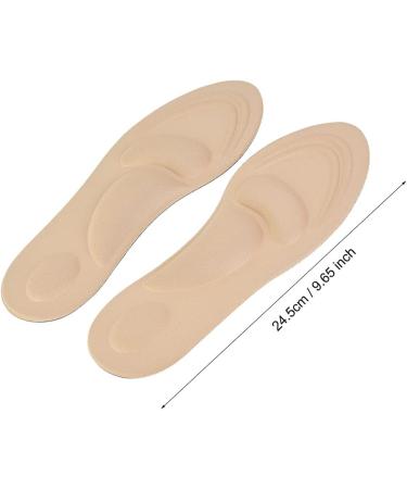 2pcs Memory Foam Shoe Insoles for Women - Beige Arch Support Inserts for Plantar Fasciitis Relief - Medical Grade Cushion Sneakers - Buy Online on GoSupps.com