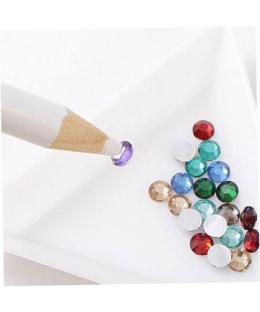 Nail Art Drawing Pen Hook Flower Carving Nail Pen Rhinestones Picker Beauty Makeup Manicure Tool White Nail Art Pencil Rhinestones Picker Pencil Jewel Setter Pen - Buy Online on GoSupps.com