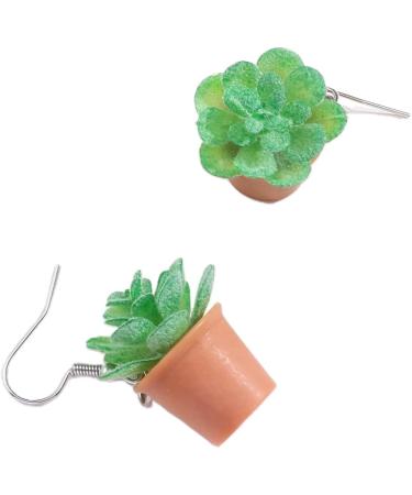 Feylie Small Bonsai Earrings - Creative Succulent Jewelry | Perfect Garden Gift for Mothers Women and Gardeners - Red - Buy Online on GoSupps.com