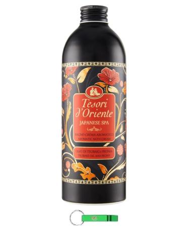 Tesori d'Oriente Bagno Lot de 8 bains moussants l'huile de Tsubaki pour rituels japonais nettoient la peau et nourrissent et hydratent 500 ml + porte-cl s Beni Culinari