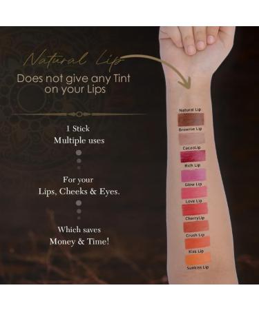 Kaumudi Handmade & Natural Lip Balm for Women & Men with Rose Damascena & Saffron Essential Oil (Cherry Lip) - Buy Online on GoSupps.com