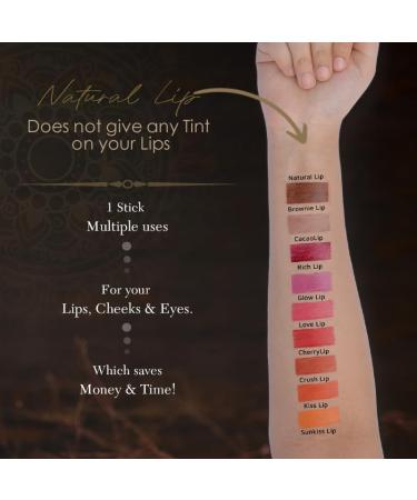 Kaumudi Handmade & Natural Lip Balm for Women & Men with Rose Damascena & Saffron Essential Oil (Cacao Lip) - Buy Online on GoSupps.com