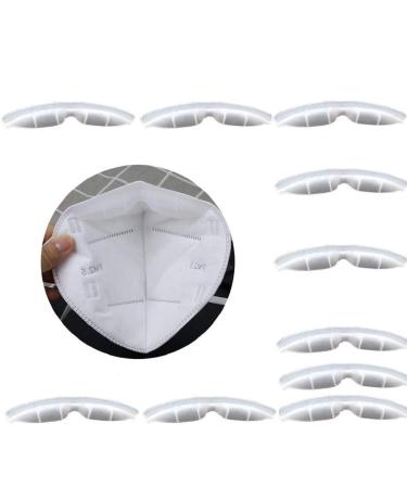 10 Pieces Anti Fog Nose Bridge Pads for Mask, Anti-Fog Sheet, Silicone Self-Adhesive Protection Strip Seal Soft Comfortable