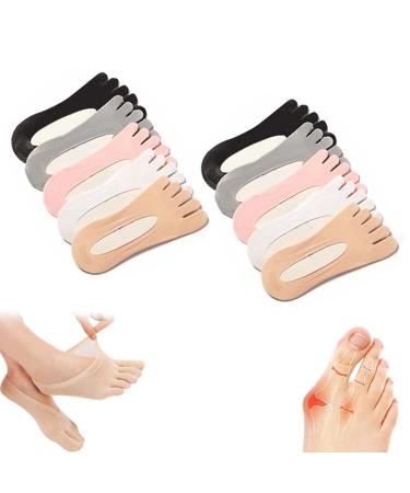 JOCCOS Orthoes Bunion Relief Socks Sock Align Toe Socks for Bunion Projoint Antibunions Health Sock Orthotoe Compression Socks for Swelling Relief Split Toe Orthopedic (10Pairs-Multi)