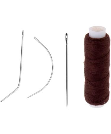 Premium Hair Extension Weft Thread & Needles for Wigs | Brown - Shop Internationally - Buy Online on GoSupps.com