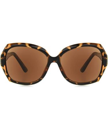 Sofia Vergara x Foster Grant Women's Alejandra Square Reading Glasses Crystal Tortoise 1.25x | 58mm Sunreaders - Buy Online on GoSupps.com