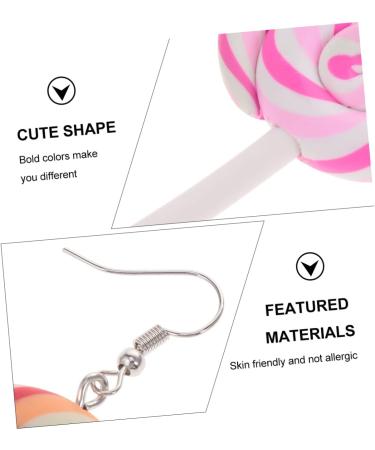 Holibanna 4pcs Hoop Earrings for Girls Funny Dangle Earrings Cute Earrings Earings for Women Girls Earrings Women Earrings Lollipop Earrings Womens Stud Earrings Child Charm Ice Cream 5.30X3.00X0.60CM Assorted Color 3 - Buy Online on GoSupps.com