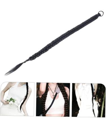 Angoily Braid Wig Hair Extensions Braided Hair Braided Extension Hair Braided Hair Extension Wig Braids Wig Ponytails Black Frontal Wig European and American Material Decorate - Buy Online on GoSupps.com