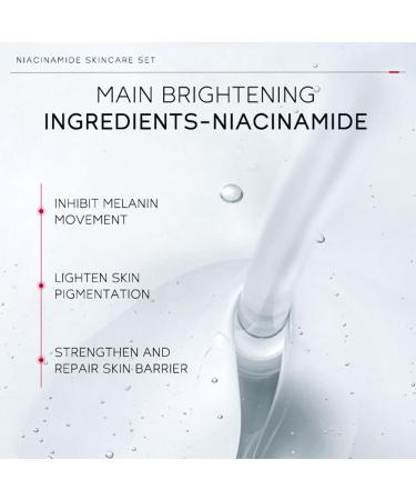 Niacinamide Skincare Set - Hydrate & Even Skin Tone | Travel-Friendly 4pcs Kit for Women Moms & Teens - Perfect Birthday Gift - Buy Online on GoSupps.com